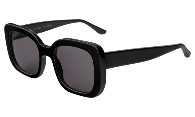 Anastasia Sunglasses side view in Black W / Grey
