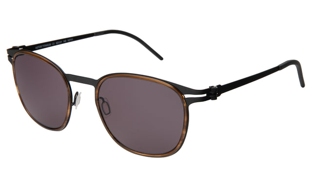 Astor Titanium Sunglasses Side Profile in Scotch/Matte Black / Grey