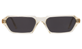 Front view of Baxter Sunglasses in Champagne/Grey