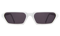 Front view of Baxter Sunglasses in White/Grey