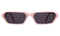 Front view of Baxter Sunglasses in Pale Pink/Grey