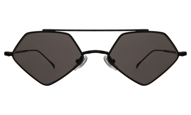 Bayley Sunglasses in Matte Black with Grey Flat