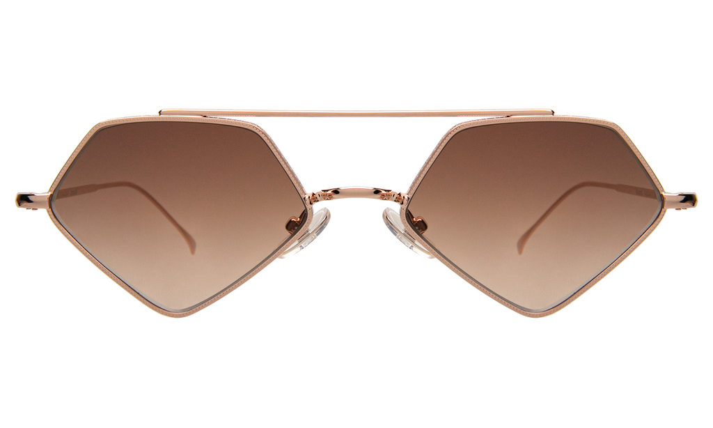 Illesteva Newbury Mask Sunglasses sale Pink Gold C4 61-14-145 Brand New in Box Case