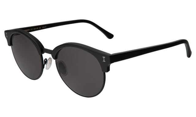 Benson Sunglasses side view in Matte Black / Grey