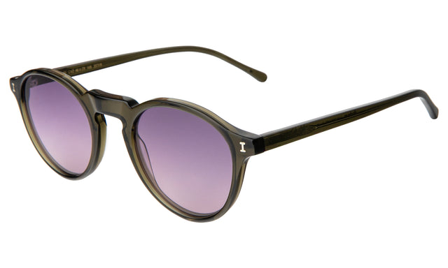 Capri Sunglasses Side Profile in Green / Purple Gradient