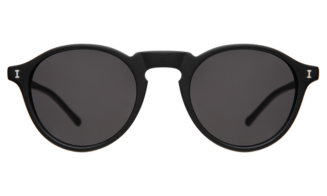 Capri Sunglasses in Matte Black with Grey