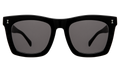 Front view of Charleston Sunglasses in Black/Grey Flat