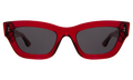 Front view of Donna Sunglasses in Mulberry/Grey