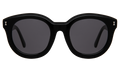 Front view of Echo Park Sunglasses in Black/Grey Flat
