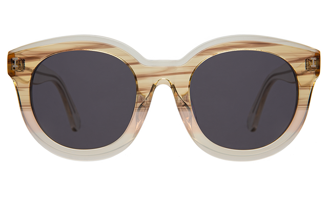 Echo Park Sunglasses in Blush Oak/Champagne Grey Flat
