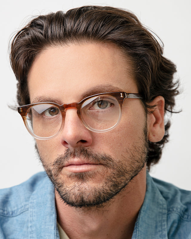 wearing Eldridge 48 Light Optical Natural Oak with Optical