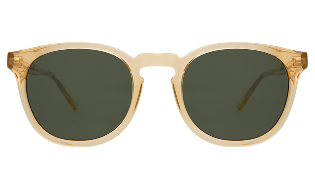 Eldridge Sunglasses in Clear Blond with Olive Flat