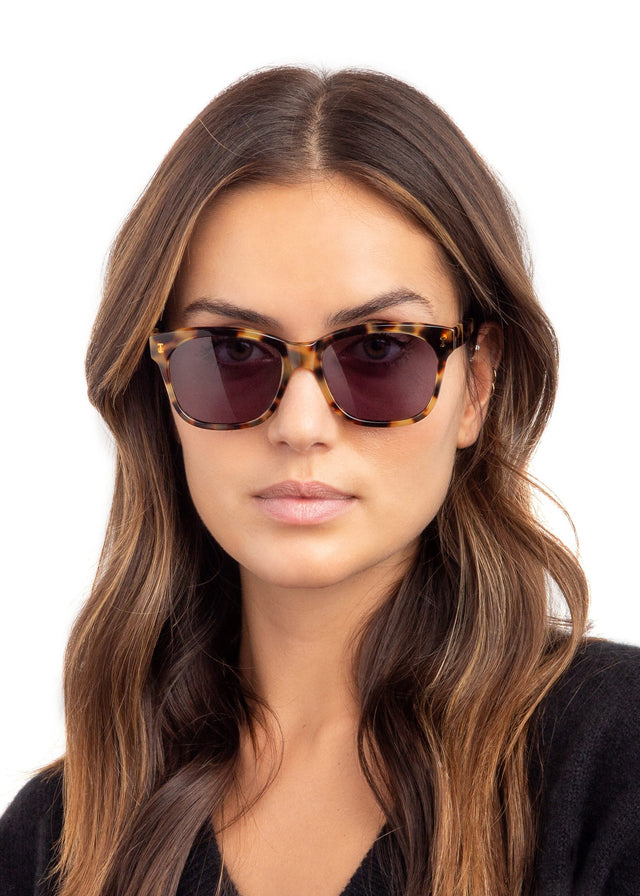 wearing Mott Sunglasses Tortoise