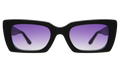 Front view of Field Trip x illesteva Sunglasses in Black/Purple Flat Gradient