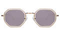 Front view of Dylan Tate Sunglasses in Champagne/Rose Gold/Bright Rose Flat Mirror