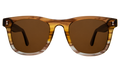 Front view of James Sunglasses in Golden Cedar/Brown