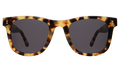 Front view of James Sunglasses in Tortoise/Grey