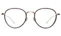Front view of Jefferson Ace Optical in Havana/Gold/Optical