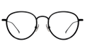 Front view of Jefferson Ace Optical in Matte Black/Optical