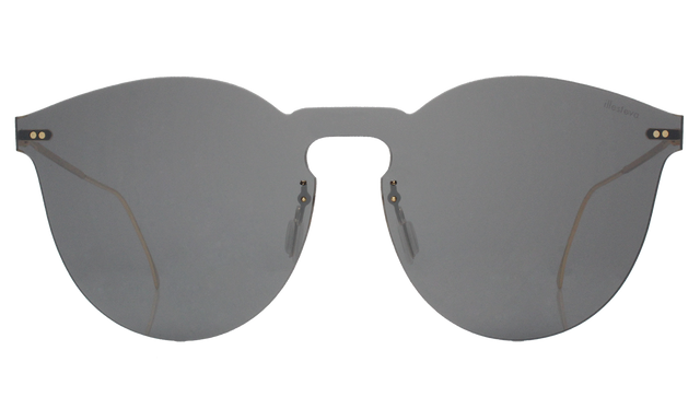 Leonard II Mask Sunglasses front view in Metal with Metal