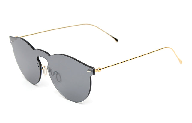 Leonard II Mask Sunglasses side view in Metal / Metal