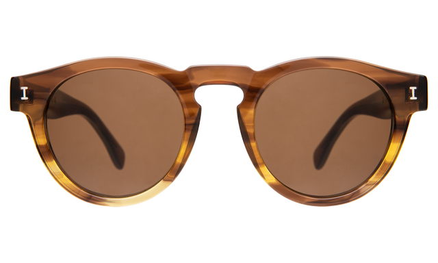 Leonard Sunglasses in Golden Cedar with Brown