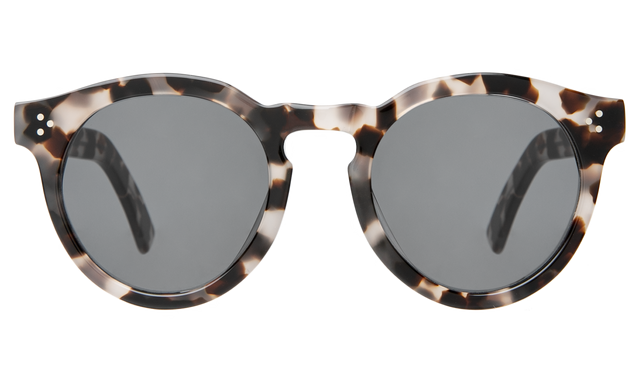 Leonard II E Sunglasses in White Tortoise Grey