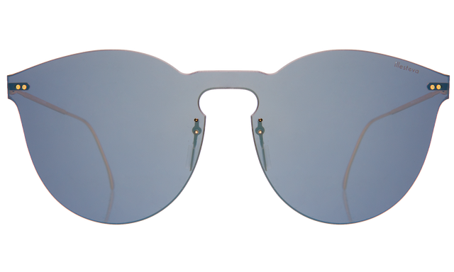 Leonard II Mask Sunglasses front view in Cobalt Cobalt
