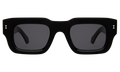 Front view of Lewis Sunglasses in Black/Grey Flat