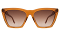 Front view of Lisbon 57 Sunglasses in Cider/Brown Gradient