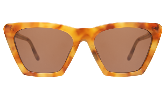 Lisbon Sunglasses in Amber with Brown