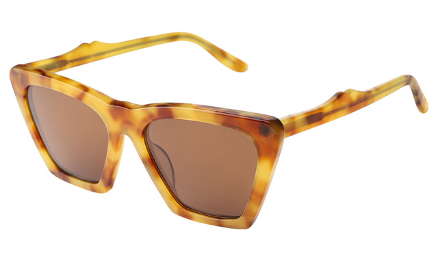 Lisbon Sunglasses Side Profile in Amber / Brown