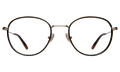 Front view of London Optical in Havana/Gold/Optical