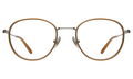 Front view of London Optical in Saddle/Silver/Optical