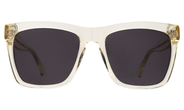 Los Feliz Sunglasses front view in Champagne with Grey