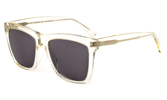 Los Feliz Sunglasses side view in Champagne / Grey