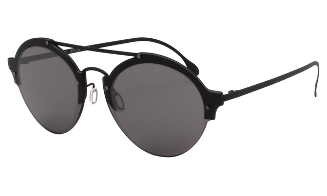 Malpensa Sunglasses Side Profile in Matte Black Grey