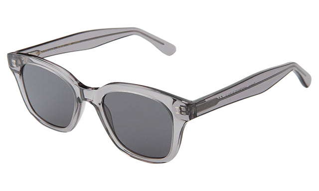 Melrose Sunglasses Side Profile in Mercury / Grey Flat