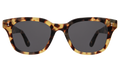 Front view of Melrose Sunglasses in Tortoise/Grey Flat