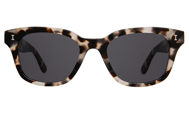 Melrose Sunglasses in White Tortoise with Grey Flat