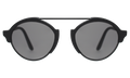 Front view of Milan III Sunglasses in Matte Black/Grey