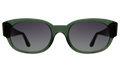 Front view of Montreal Sunglasses in Pine/Grey Flat Gradient