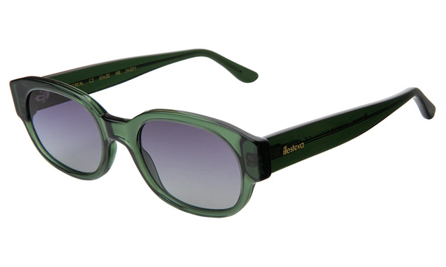 Montreal Sunglasses Side Profile in Pine / Grey Flat Gradient