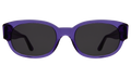 Front view of Montreal Sunglasses in Violet/Grey Flat