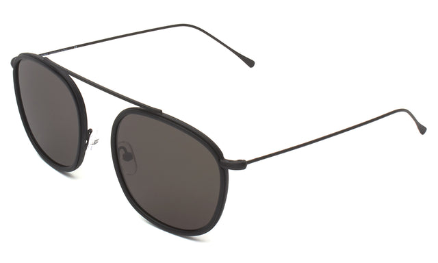 Mykonos Ace Sunglasses Side Profile in Matte Black / Grey Flat