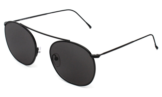 Mykonos II Sunglasses Side Profile in Black / Grey Flat
