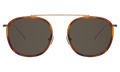 Front view of Mykonos Ace Sunglasses in Havana/Gold/Grey Flat