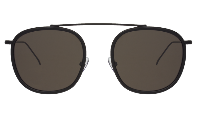 Mykonos Ace Sunglasses in Matte Black with Grey Flat