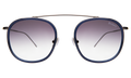 Front view of Mykonos Ace Sunglasses in Navy/Gunmetal/Grey Flat Gradient