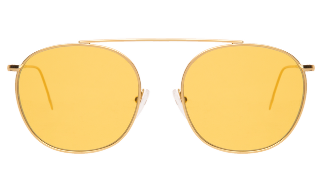 Mykonos II Sunglasses in Gold with Honey Flat See Through